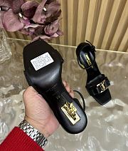 Fortok Saint Laurent leather ankle strap Heels Black 11cm - 2