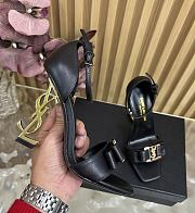 Fortok Saint Laurent leather ankle strap Heels Black 11cm - 5
