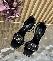 Fortok Saint Laurent leather ankle strap Heels Black 11cm - 4