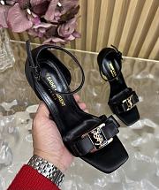 Fortok Saint Laurent leather ankle strap Heels Black 11cm - 6