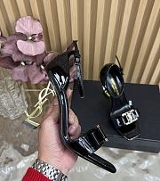 Fortok Saint Laurent patent leather ankle strap Heels Black 11cm - 5