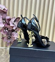 Fortok Saint Laurent patent leather ankle strap Heels Black 11cm - 3