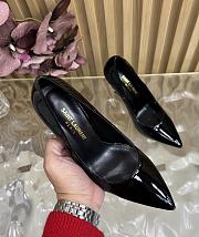 Fortok SAINT LAURENT PARIS-CASSANDRA Pointed Patent Black Heels Black 11cm - 6