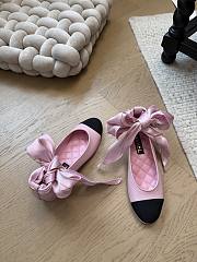 Fortok Chanel bow cap toe flats Pink - 6