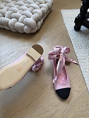 Fortok Chanel bow cap toe flats Pink - 5