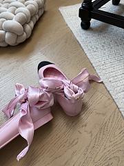 Fortok Chanel bow cap toe flats Pink - 4
