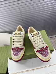 Fortok Gucci GG crystal Screener sneaker in burgundy - 1