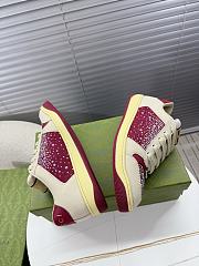 Fortok Gucci GG crystal Screener sneaker in burgundy - 4