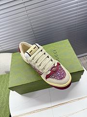 Fortok Gucci GG crystal Screener sneaker in burgundy - 5