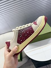 Fortok Gucci GG crystal Screener sneaker in burgundy - 6