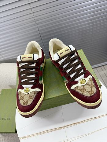 Fortok Gucci Screener GG canvas sneakers Burgundy