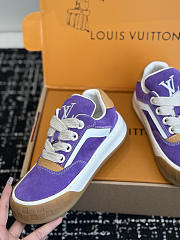 Fortok Louis Vuitton LV Tilted sneakers in Suede Purple - 2