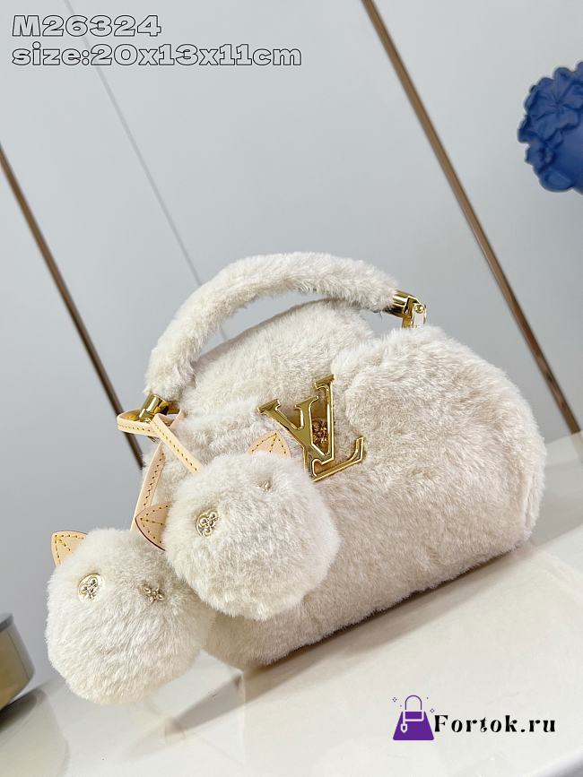 Fortok Louis Vuitton Capusnow Shearling 20 x 13 x 11cm - 1