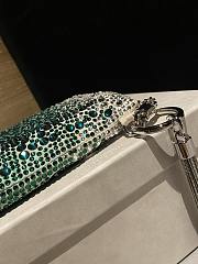 Fortok Jimmy Choo Beaded Clutch Bag Green 26×20×3cm - 5
