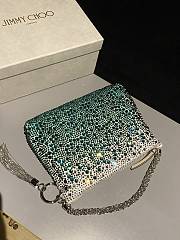 Fortok Jimmy Choo Beaded Clutch Bag Green 26×20×3cm - 4