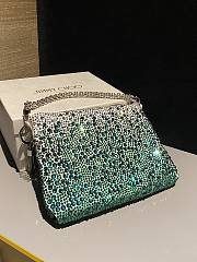 Fortok Jimmy Choo Beaded Clutch Bag Green 26×20×3cm - 2
