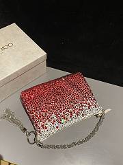 Fortok Jimmy Choo Beaded Clutch Bag Red 26×20×3cm - 3