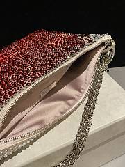 Fortok Jimmy Choo Beaded Clutch Bag Red 26×20×3cm - 5