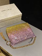 Fortok Jimmy Choo Beaded Clutch Bag Yellow 26×20×3cm - 5