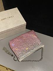 Fortok Jimmy Choo Beaded Clutch Bag Pink 26×20×3cm - 4