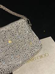 Fortok Jimmy Choo Beaded Clutch Bag White 26×20×3cm - 2
