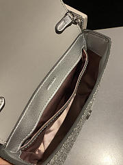 Fortok Jimmy Choo London glitter crossbody bag Silver 17.5x13x5cm - 3