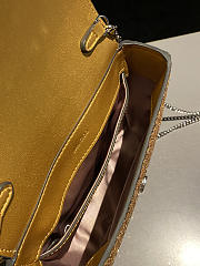 Fortok Jimmy Choo London glitter crossbody bag Gold 17.5x13x5cm - 6