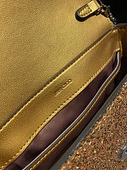 Fortok Jimmy Choo London glitter crossbody bag Gold 17.5x13x5cm - 3