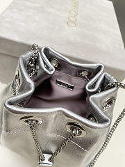Fortok Jimmy Choo Bun Bun Bag Silver 16x16x9cm - 4