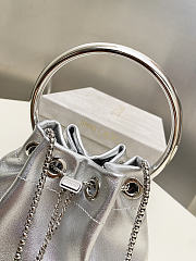 Fortok Jimmy Choo Bun Bun Bag Silver 16x16x9cm - 2
