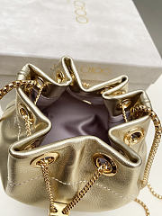 Fortok Jimmy Choo Bun Bun Bag Gold 16x16x9cm - 5