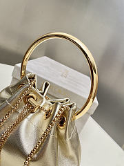 Fortok Jimmy Choo Bun Bun Bag Gold 16x16x9cm - 3