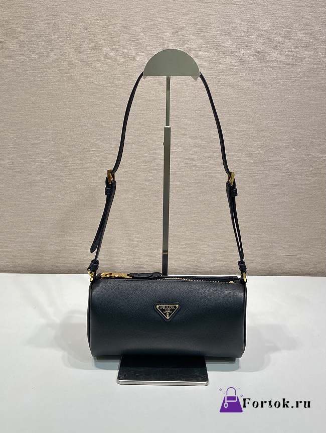 Fortok Prada Arqué leather shoulder bag Black 22x9x7.5cm - 1