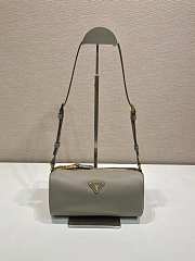 Fortok Prada Arqué leather shoulder bag Grey 22x9x7.5cm - 1