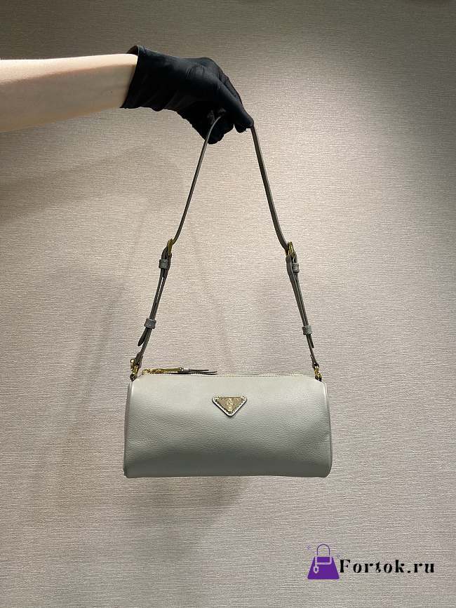 Fortok Prada Arqué leather shoulder bag White 22x9x7.5cm - 1