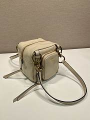 Fortok Prada Dangle Mini leather top-handle bag Ivory 14x14x13.5cm - 4