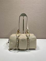 Fortok Prada Dangle Mini leather top-handle bag Ivory 30x14x13.5cm - 1