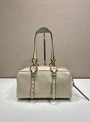 Fortok Prada Dangle Mini leather top-handle bag Ivory 30x14x13.5cm - 6