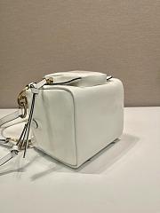 Fortok Prada Dangle Mini leather top-handle bag White 14x14x13.5cm - 6