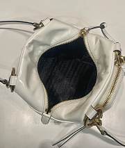 Fortok Prada Dangle Mini leather top-handle bag White 14x14x13.5cm - 5