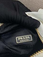 Fortok Prada Dangle Mini leather top-handle bag White 14x14x13.5cm - 4