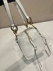 Fortok Prada Dangle Mini leather top-handle bag White 14x14x13.5cm - 2
