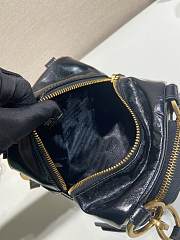 Fortok Prada Dangle Mini leather top-handle bag Black 14x14x13.5cm - 6