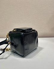 Fortok Prada Dangle Mini leather top-handle bag Black 14x14x13.5cm - 2