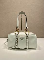 Fortok Prada Dangle Mini leather top-handle bag White 30x14x13.5cm - 1