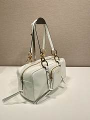 Fortok Prada Dangle Mini leather top-handle bag White 30x14x13.5cm - 6