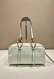 Fortok Prada Dangle Mini leather top-handle bag White 30x14x13.5cm - 2