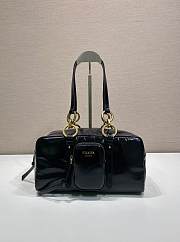 Fortok Prada Dangle Mini leather top-handle bag Black 30x14x13.5cm - 1