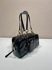 Fortok Prada Dangle Mini leather top-handle bag Black 30x14x13.5cm - 2