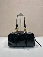 Fortok Prada Dangle Mini leather top-handle bag Black 30x14x13.5cm - 3